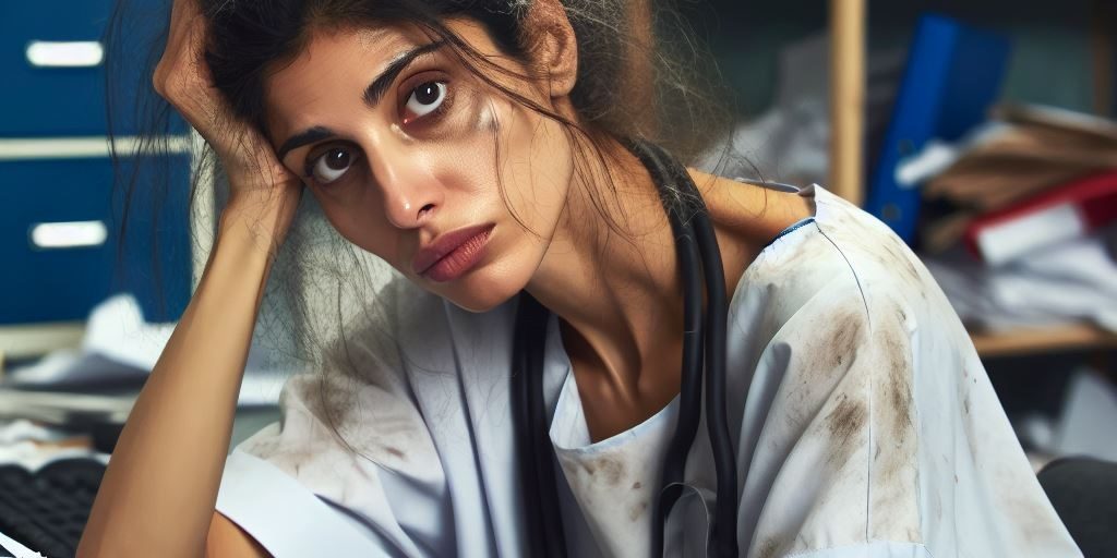 Infirmière stressée